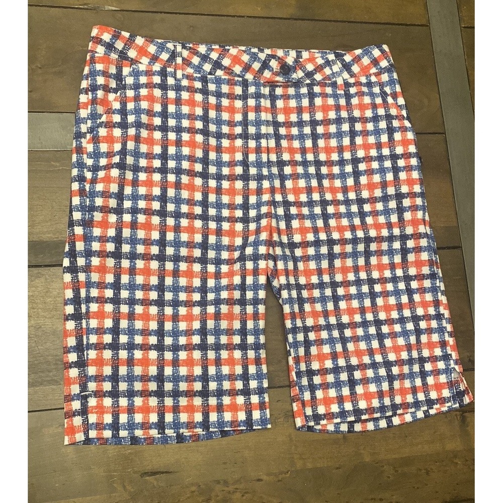 Cracked‎ Wheat Red Blue Box Plaid Golf Shorts Size 6